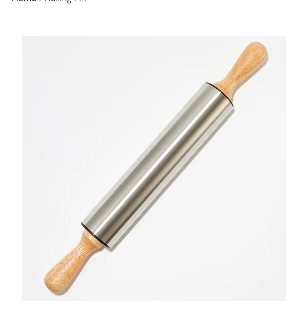 NWT Short Stories Stainless Steel 17” Rolling Pin